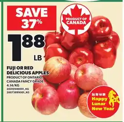 Loblaws FUJI OR RED DELICIOUS APPLES offer
