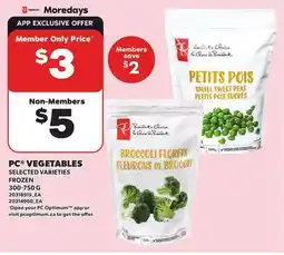 Loblaws PC VEGETABLES offer