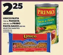 Loblaws UNICO PASTA, 750 G, PASSATA, 680 ML OR PRIMO PASTA SAUCE, 680 ML offer