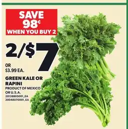 Loblaws GREEN KALE OR RAPINI offer