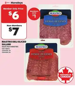 Loblaws MASTRO DELI SLICED SALAMI offer