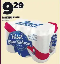 Loblaws PABST BLUE RIBBON, 6X355 ML CANS offer