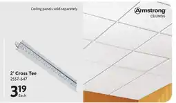 Home Hardware 2' Cross Tee Suspended Ceiling Grid offer