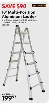 Home Hardware 18' Multi-Position Aluminum Ladder offer