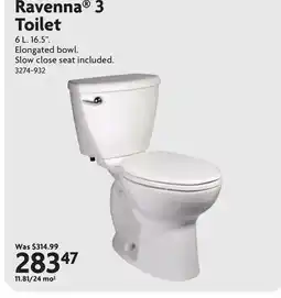 Home Hardware Ravenna 3 Toilet offer