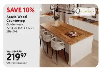 Home Hardware Acacia Wood Countertop offer