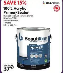 Home Hardware 100% Acrylic Primer/Sealer offer