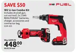 Home Hardware 18V Li-Ion Combo Kit offer