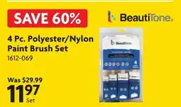 Home Hardware 4 Pc. Polyester/Nylon Paint Brush Set offer