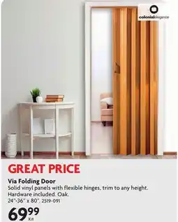 Home Hardware Via Folding Door offer