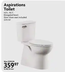 Home Hardware Aspirations Toilet offer