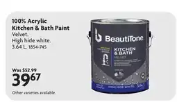 Home Hardware 100% Acrylic Kitchen & Bath Paint offer