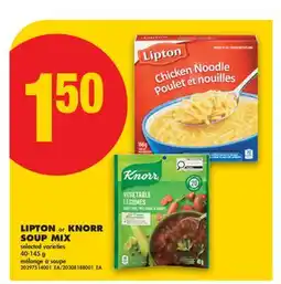 No Frills LIPTON or KNORR SOUP MIX offer