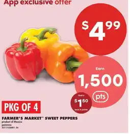 No Frills FARMER'S MARKET SWEET PEPPERS, PKG OF 4 offer