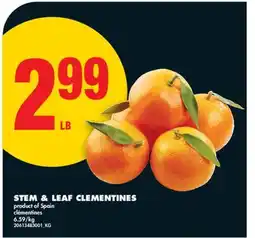 No Frills STEM & LEAF CLEMENTINES offer