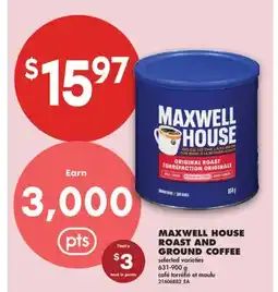 No Frills MAXWELL HOUSE ROAST AND GROUND COFFEE offer