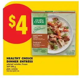 No Frills HEALTHY CHOICE DINNER ENTRÉES offer