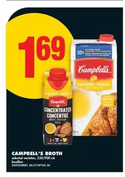 No Frills CAMPBELL'S BROTH, 250/900 mL offer