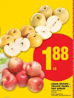 No Frills ASIAN BROWN OR YELLOW PEARS OR FUJI APPLES offer