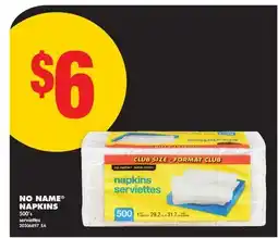 No Frills NO NAME NAPKINS 500'S offer
