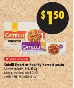 No Frills CATELLI SMART OR HEALTHY HARVEST PASTA, 340/375 G offer