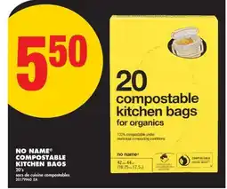 No Frills NO NAME COMPOSTABLE KITCHEN BAGS 20'S offer