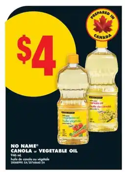 No Frills NO NAME CANOLA OR VEGETABLE OIL offer