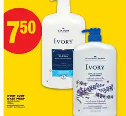 No Frills IVORY BODY WASH PUMP offer