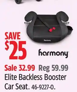 Canadian Tire Elite Backless Booster Car Seat offer