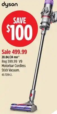 Canadian Tire Dyson Motorbar Cordless Stick Vacuum offer