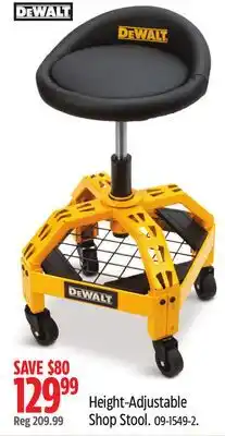 Canadian Tire Height-Adjustable Shop Stool offer
