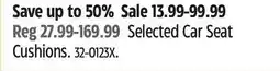 Canadian Tire Selected Car Seat Cushions offer