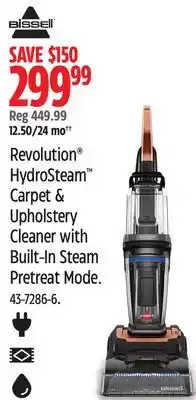 Canadian Tire Revolution HydroSteam Carpet & Upholstery Cleaner with Built-In Steam Pretreat Mode offer