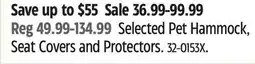 Canadian Tire Autotrends Selected Pet Hammock, Seat Covers and Protectors offer