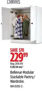 Canadian Tire Bellevue Modular Stackable Pantry/ Wardrobe offer