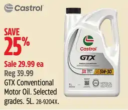 Canadian Tire GTX Conventional Motor Oil offer