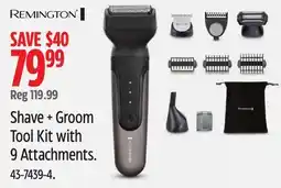 Canadian Tire REMINGTON Shave + Groom Tool Kit with 9 Attachments offer