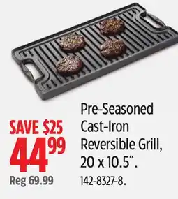 Canadian Tire Pre-Seasoned Cast-Iron Reversible Grill, 20 x 10.5˝ offer