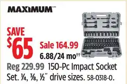 Canadian Tire maximum 150-Pc Impact Socket Set offer