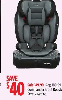 Canadian Tire Harmony Commander 3-in-1 Booste Seat offer
