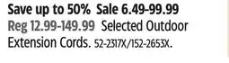 Canadian Tire Noma Selected Outdoor Extension Cords offer