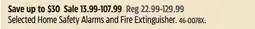 Canadian Tire Selected Home Safety Alarms and Fire Extinguisher offer