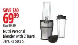 Canadian Tire Nutri Personal Blender with 2 Travel Jars offer