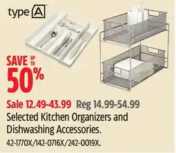 Canadian Tire Selected Kitchen Organizers and Dishwashing Accessories offer
