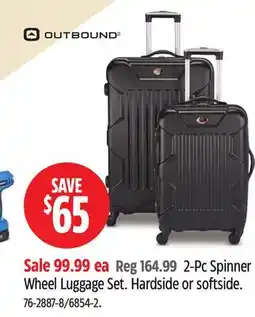 Canadian Tire Outbound 2-Pc Spinner Wheel Luggage Set offer