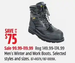 Canadian Tire Stanley Men's Winter and Work Boots offer