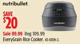 Canadian Tire nutribullet EveryGrain Rice Cooker offer