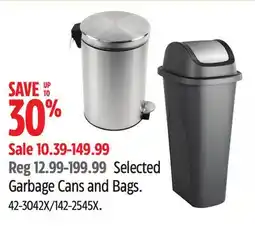 Canadian Tire Type A Selected Garbage Cans and Bags offer