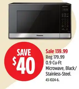 Canadian Tire 0.9 Cu-Ft Microwave, Black/ Stainless-Steel offer
