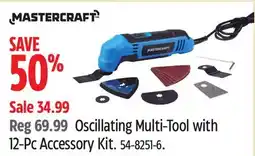 Canadian Tire Mastercraft Oscillating Multi-Tool with 12-Pc Accessory Kit offer